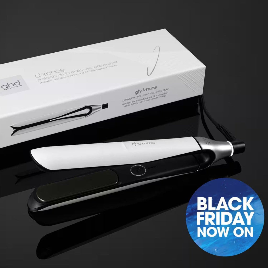 GHD CHRONOS HAIR STRAIGHTENER IN WHITE